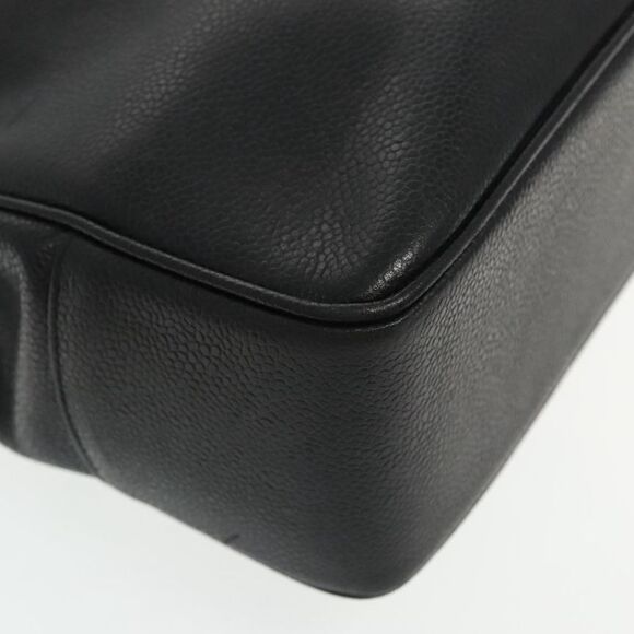 Chanel Logo Cc Black Leather Tote Bag (Pre-Owned) - Picture 9 of 16